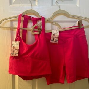 *NWT* Halara Sports/Yoga Bra and Shorts Set HOT PINK!